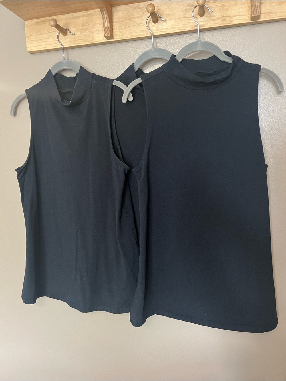 Torrid Size 1 Black Sleeveless Mock Neck Tank Top, set of 3!